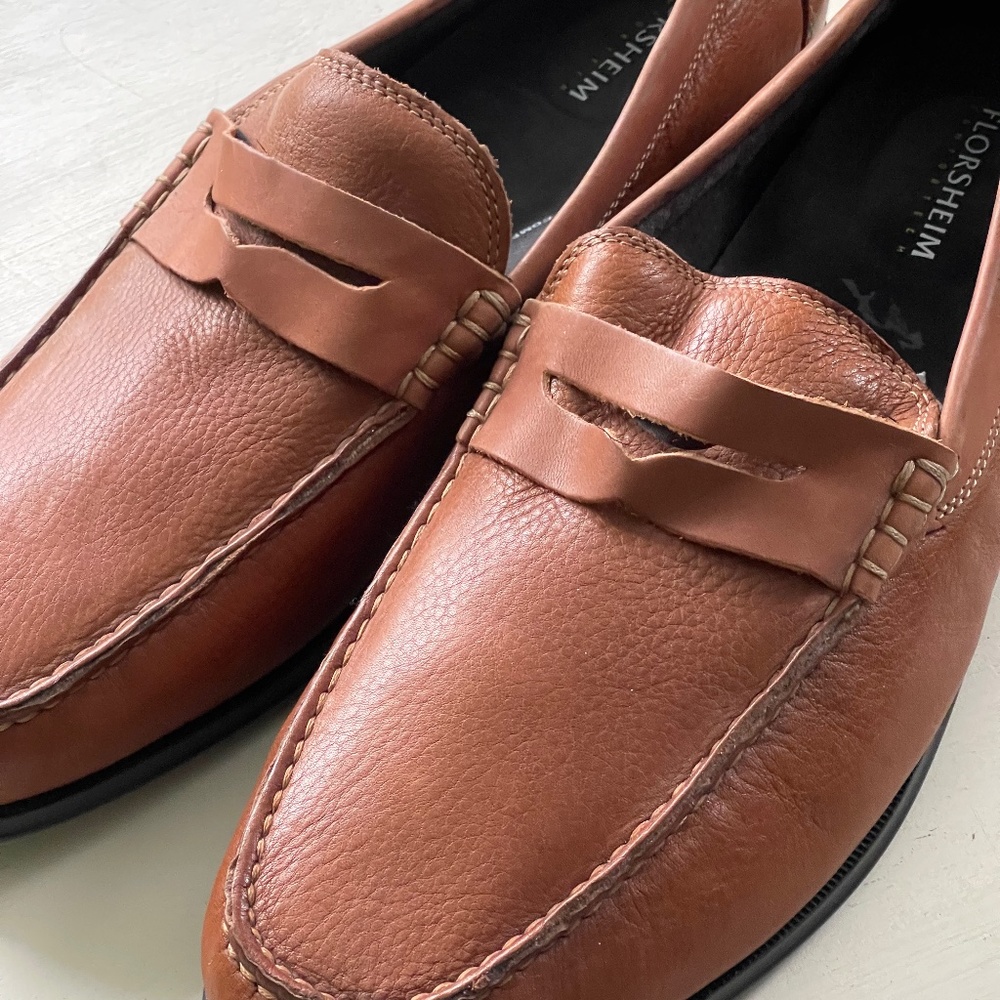 Mens Florsheim Brogue Soft Penny Loafers sz 13